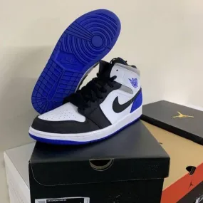 Nike air jordan 1 mid se union game royal black toe shoes