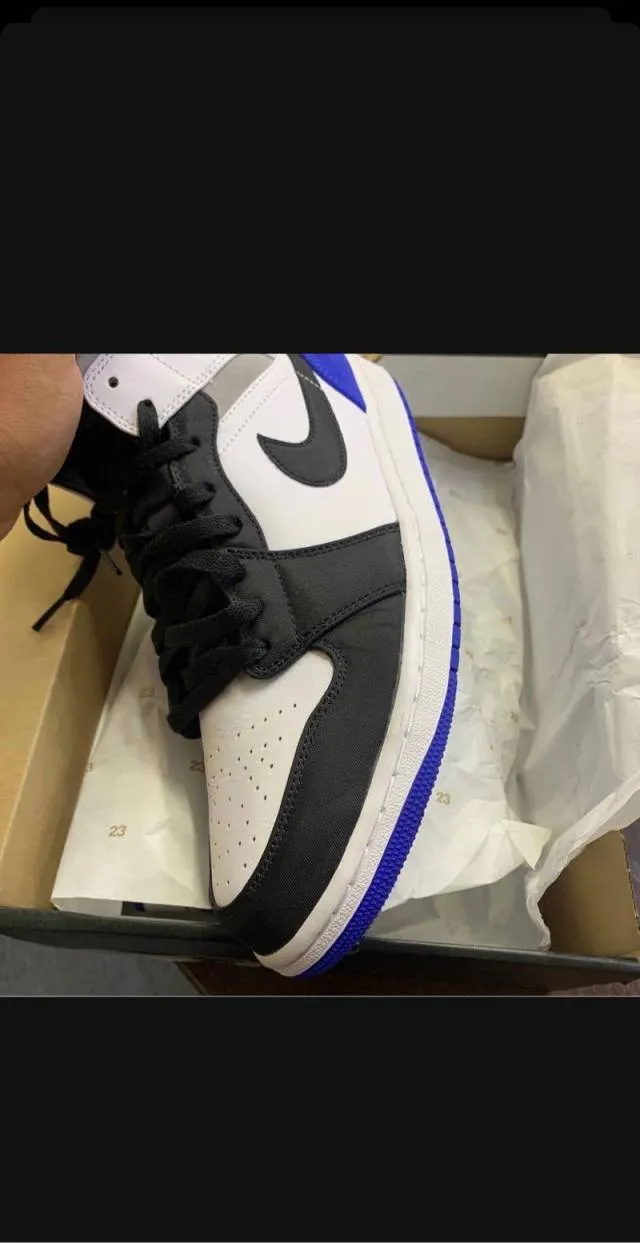 Nike air jordan 1 mid se union game royal black toe shoes