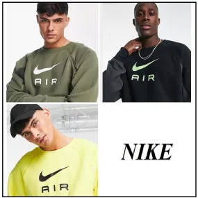 Nike  |Crew Neck Pullovers Long Sleeves Plain Cotton Logo