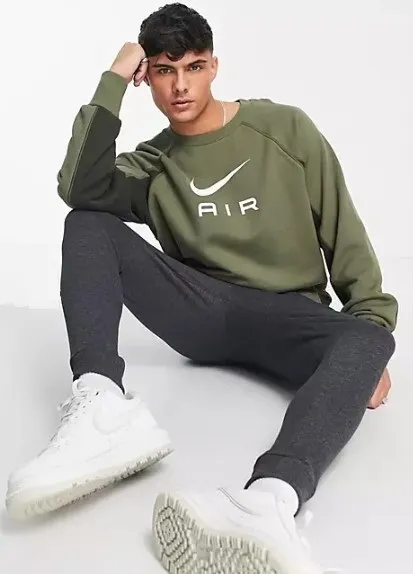 Nike  |Crew Neck Pullovers Long Sleeves Plain Cotton Logo