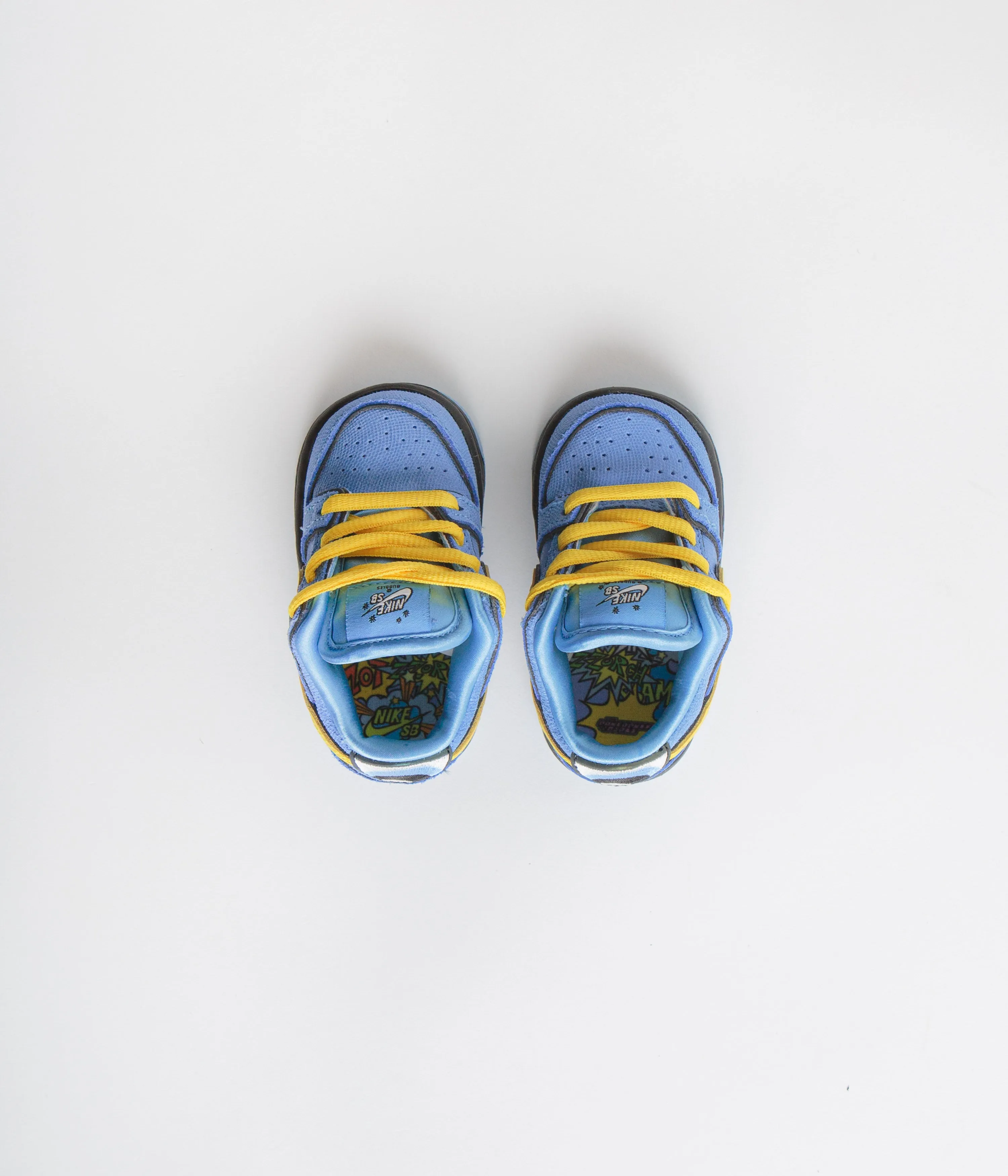 Nike SB x Powerpuff Girls Dunk Low Pro 'Bubbles' (Toddler) Shoes - University Blue / Tour Yellow