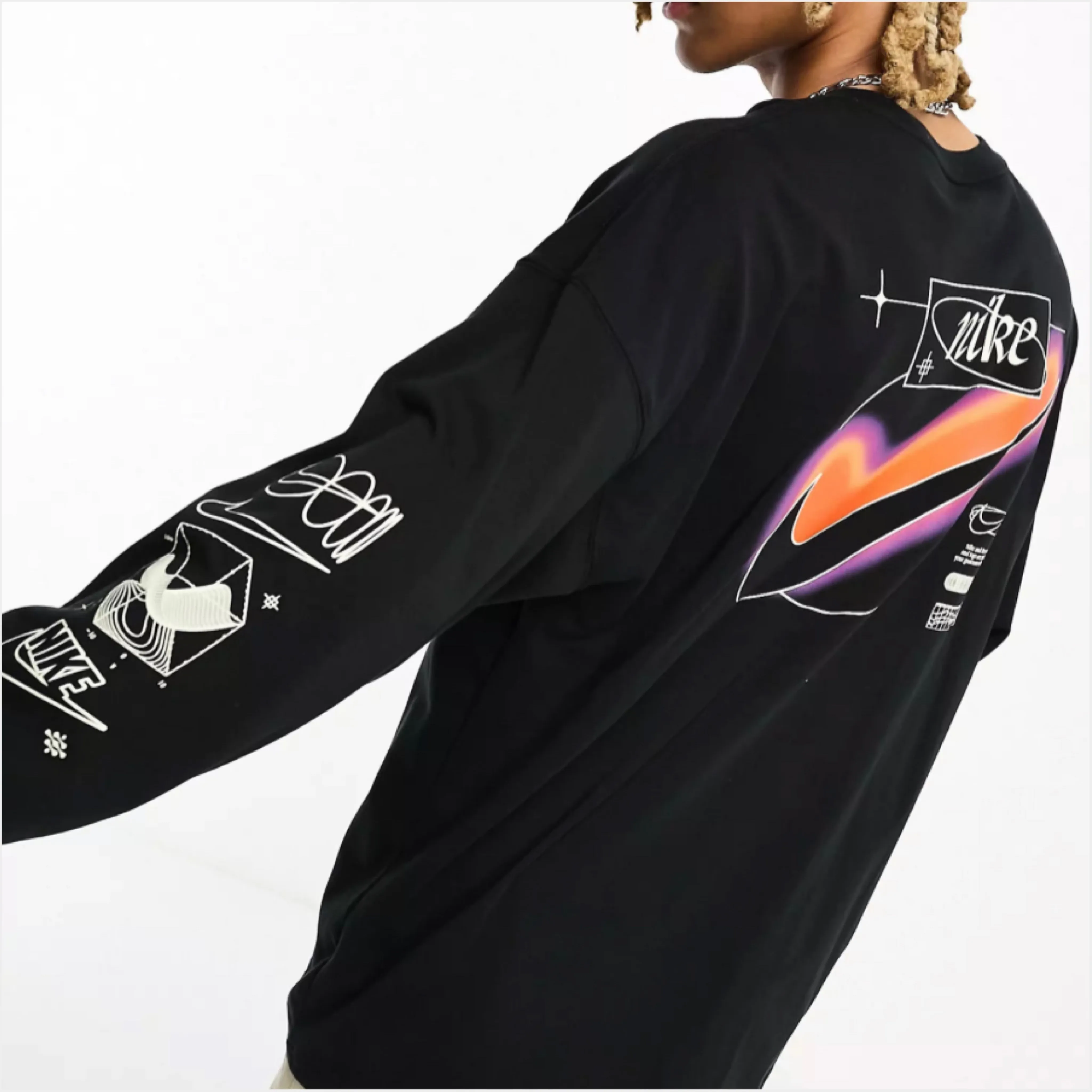 Nike  |Street Style Long Sleeves Cotton Long Sleeve T-shirt Logo