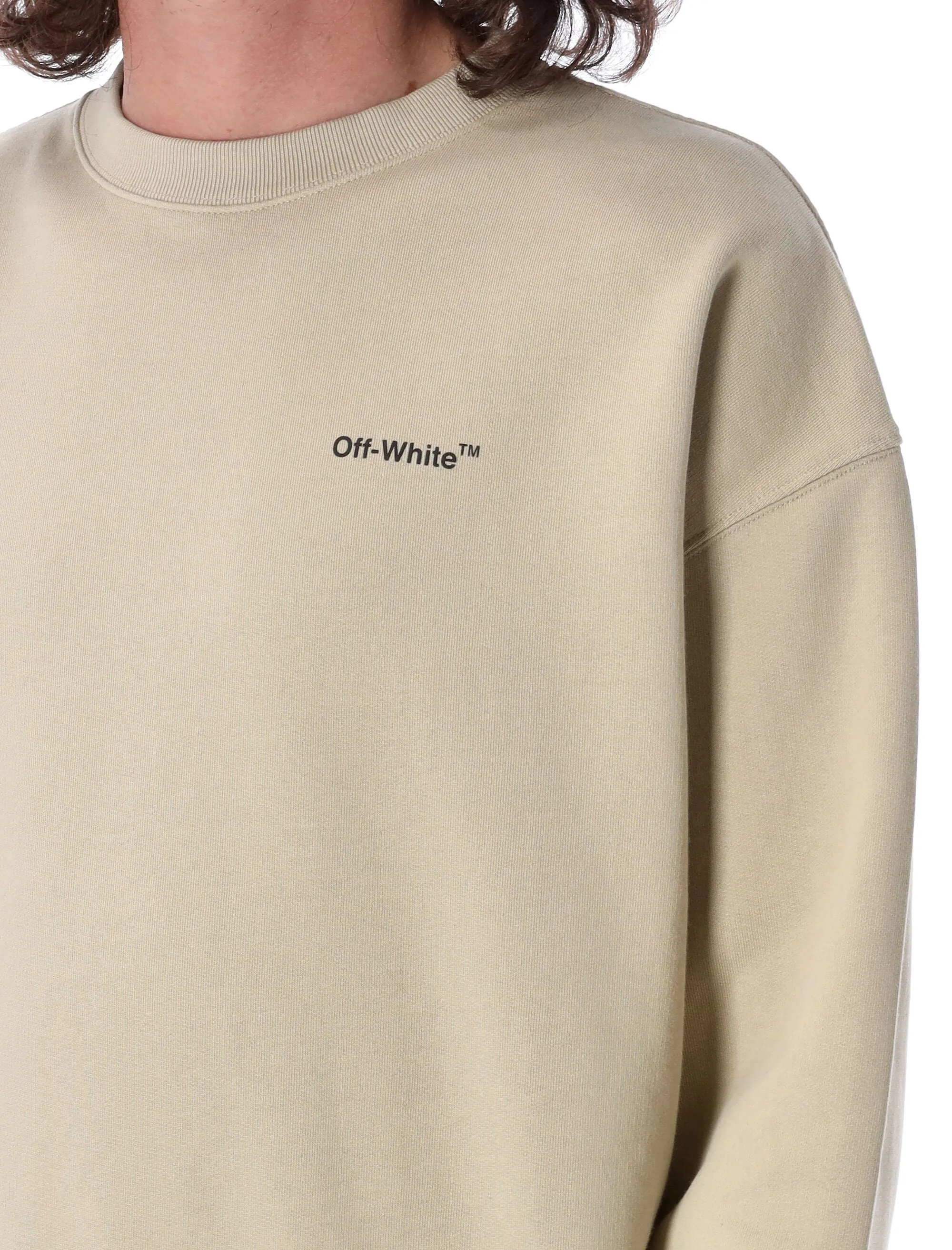 Off-White Drop Shoulder Arrow Printed Sweatshirt