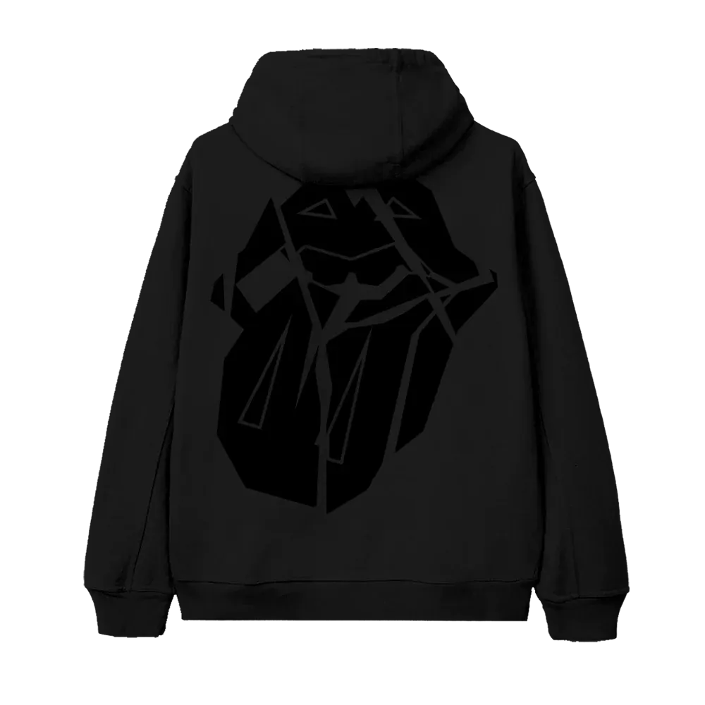 Paint It Black Gel Diamond Tongue Zip Hoodie