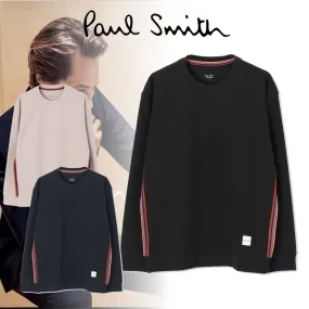 Paul Smith  |Crew Neck Long Sleeves Plain Cotton Long Sleeve T-shirt Logo