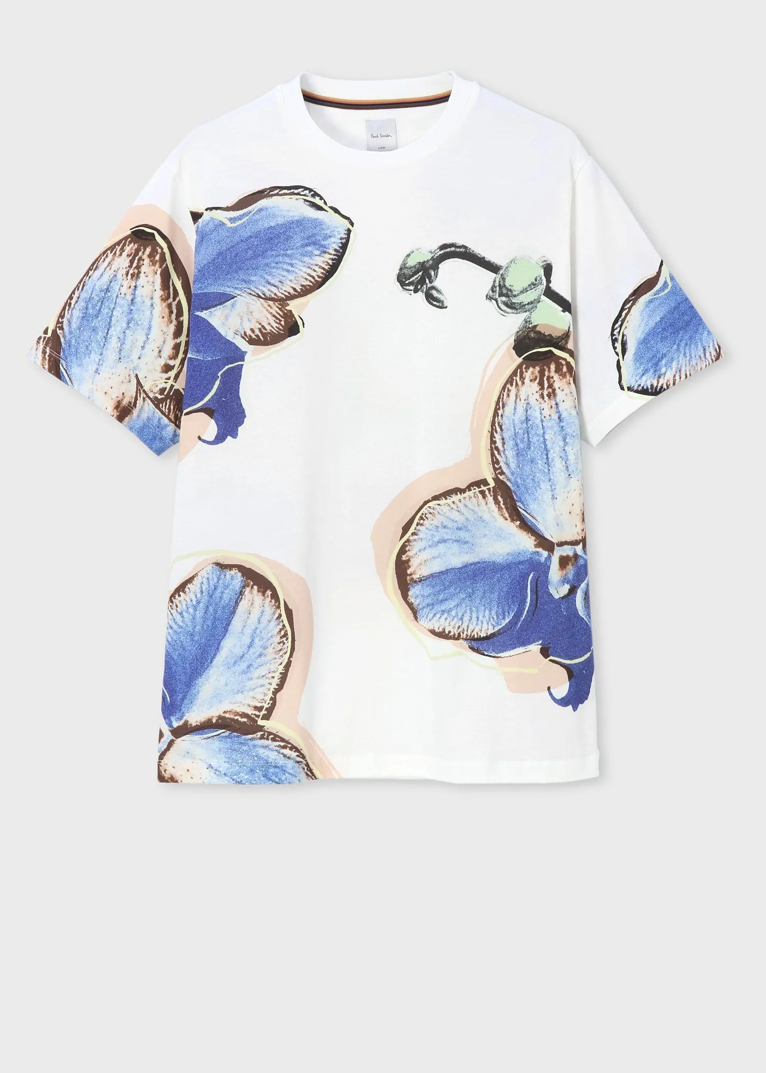 Paul Smith  |Crew Neck Pullovers Flower Patterns Cotton Short Sleeves