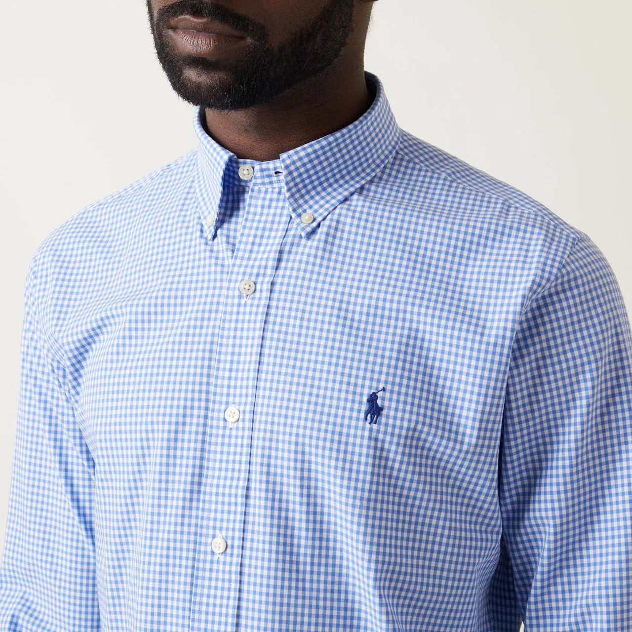 POLO RALPH LAUREN Check Single-Cuff Formal Shirt - Blue