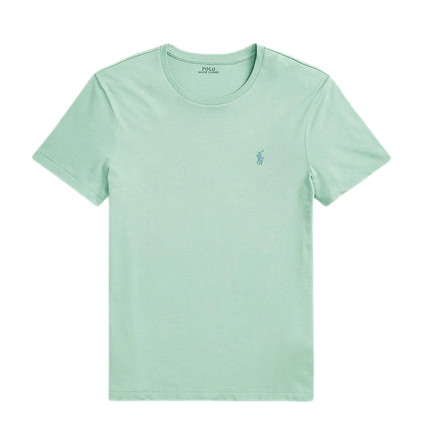 Polo Ralph Lauren - T-shirt céladon col rond en jersey coupe ajustée