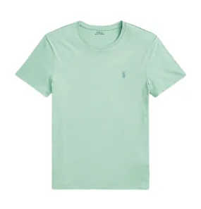 Polo Ralph Lauren - T-shirt céladon col rond en jersey coupe ajustée