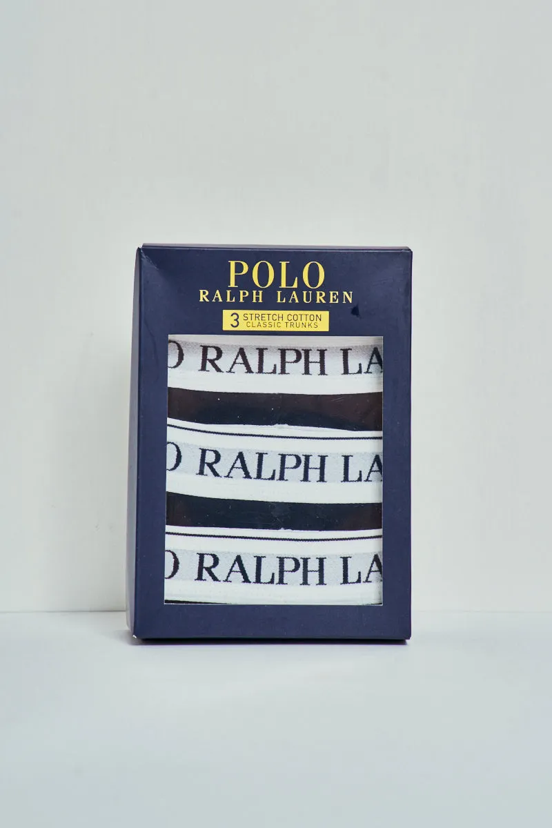 POLO RALPH LAUREN Tre paia di boxer tinta unita