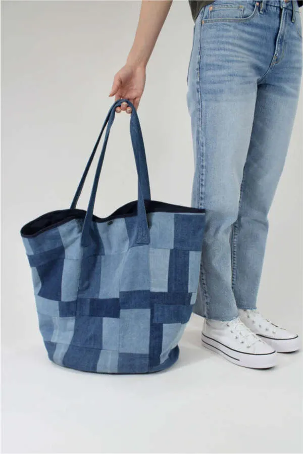 Porter Blue X People of Leisure Scrapwork Tote Bag