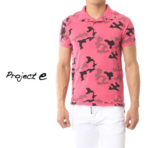 Project E  |Pullovers Camouflage Cotton Short Sleeves T-Shirts