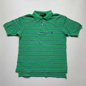 Ralph Lauren Green And Blue Stripe Polo Shirt: 6 Years