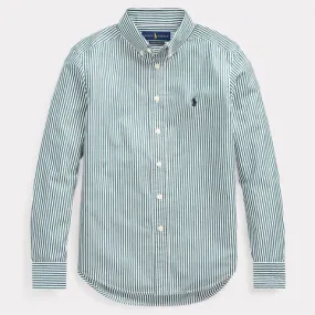 Ralph Lauren Green And White Stripe Shirt: 5 Years