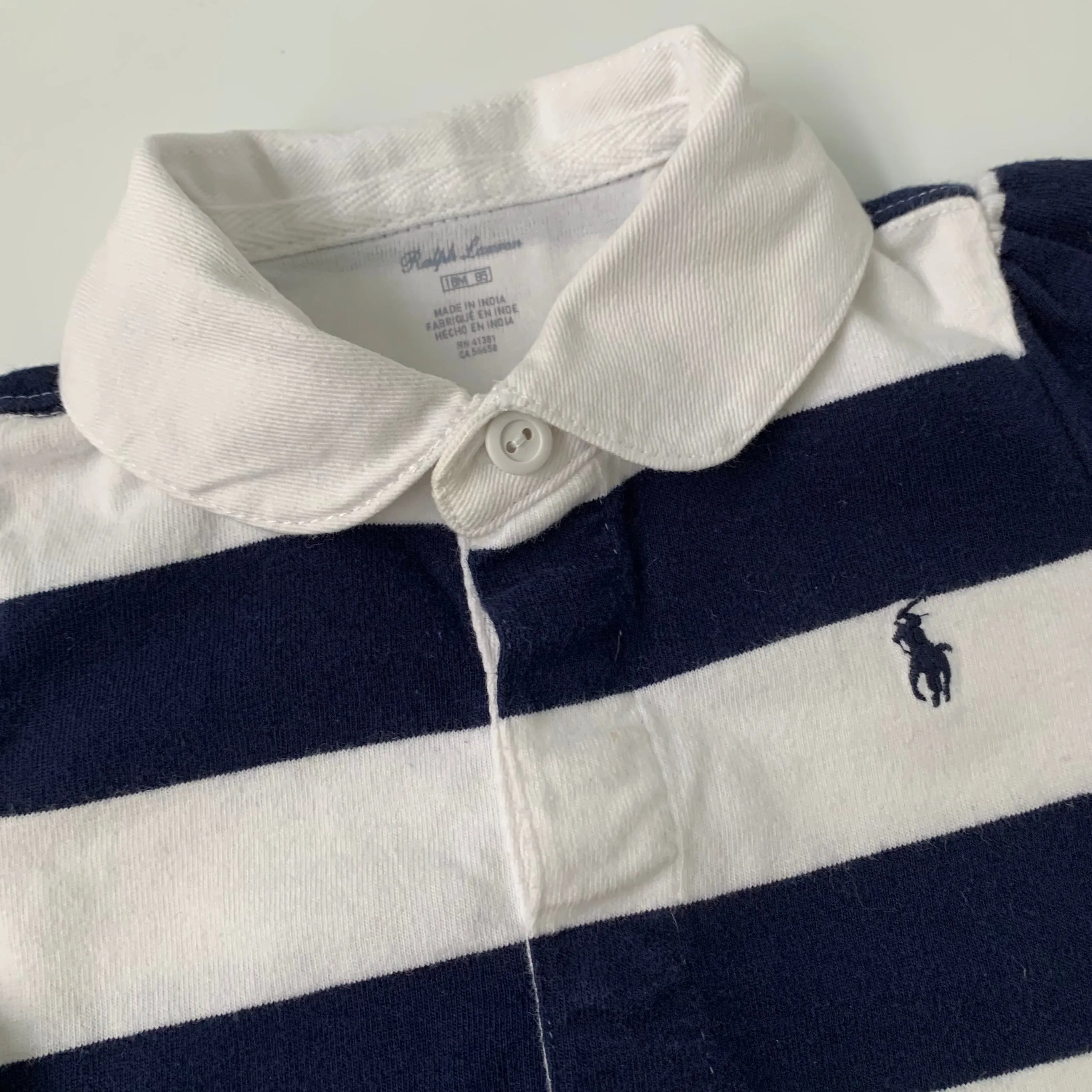 Ralph Lauren Navy & White Stripe Polo Dress : 18 Months