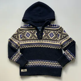 Ralph Lauren Navy Intarsia Jumper: 4 Years