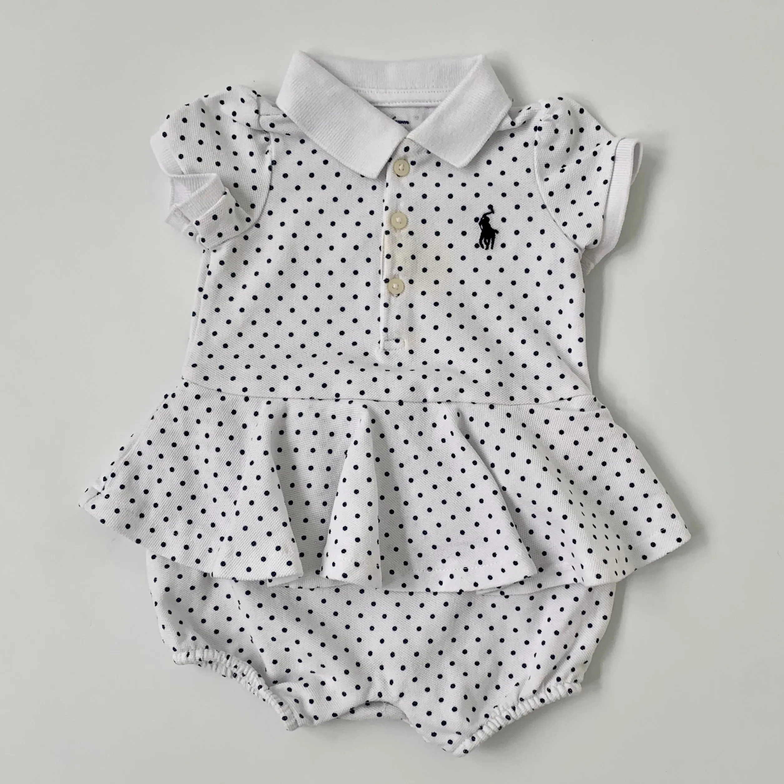 Ralph Lauren Polka Dot Romper: 6 Months