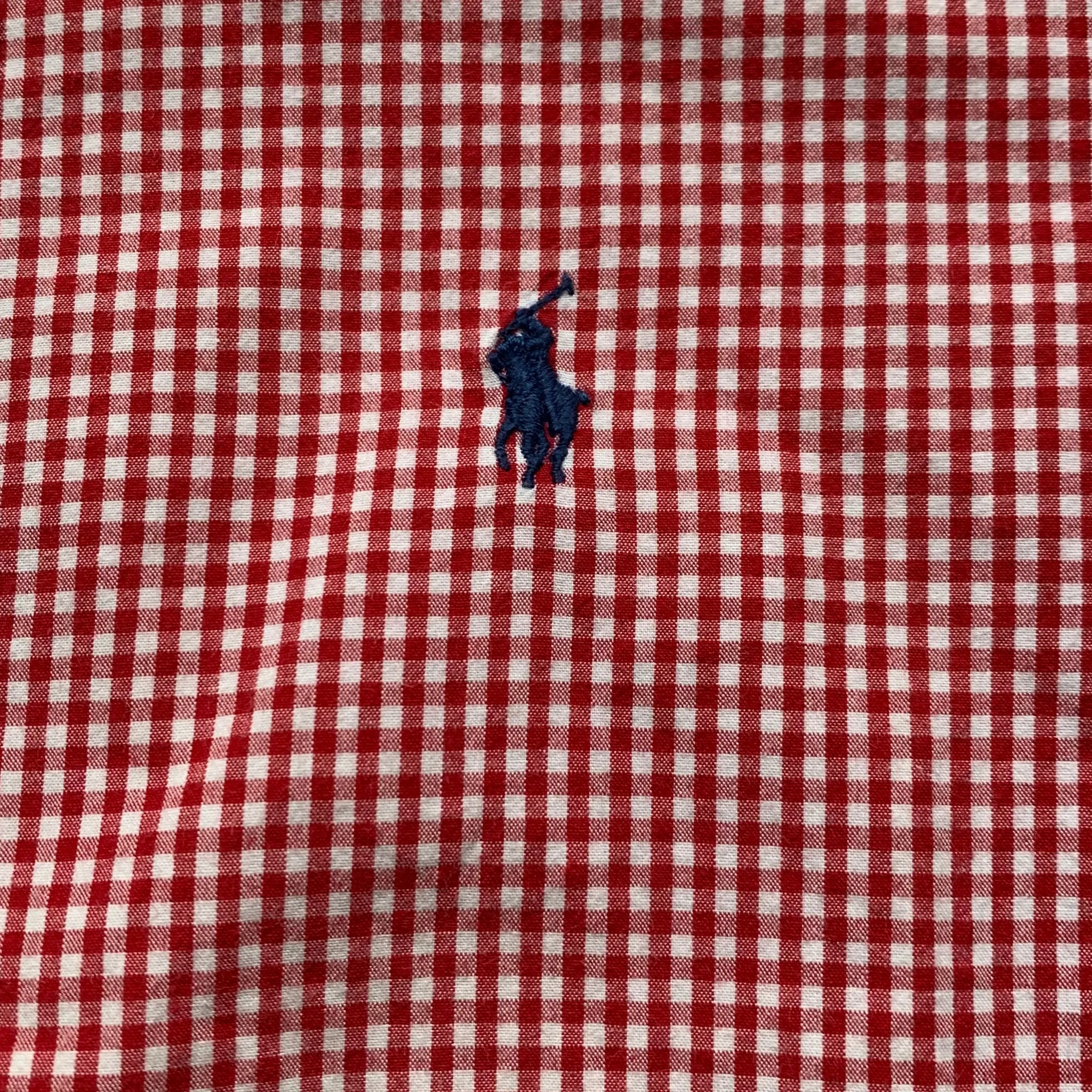 Ralph Lauren Red And White Short Sleeve Check Shirt: 4 Years