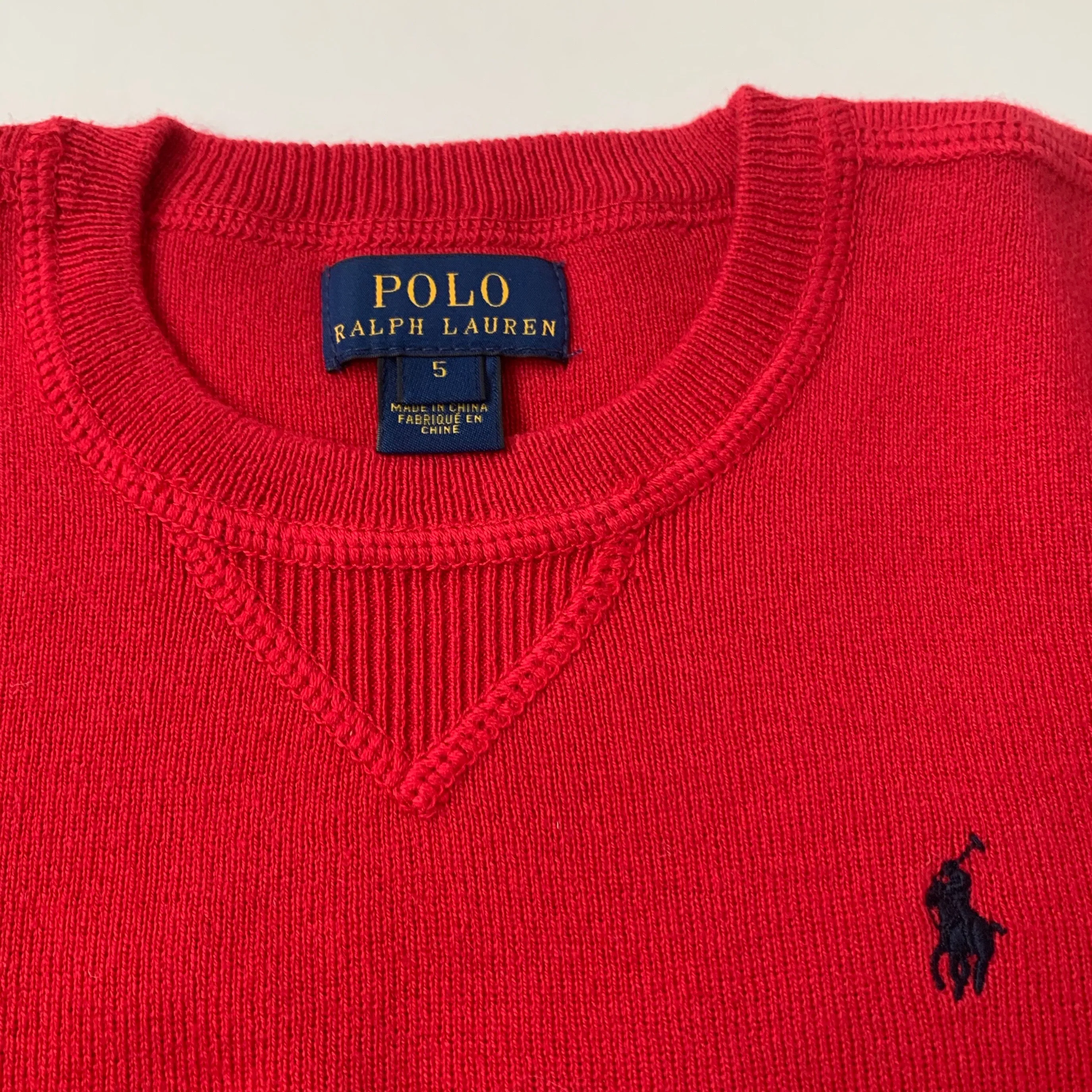 Ralph Lauren Red Cotton Jumper: 5 Years