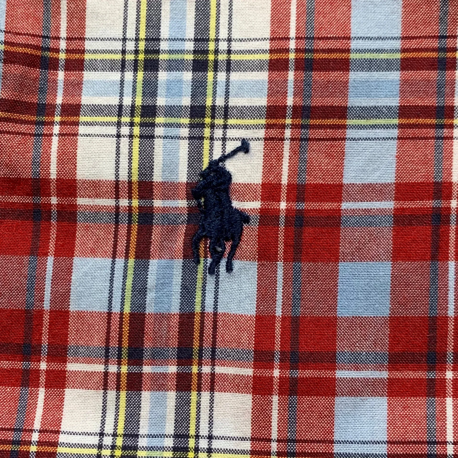 Ralph Lauren Red Tartan Short Sleeve Shirt: 6 Years