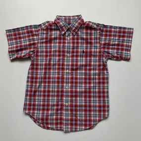 Ralph Lauren Red Tartan Short Sleeve Shirt: 6 Years