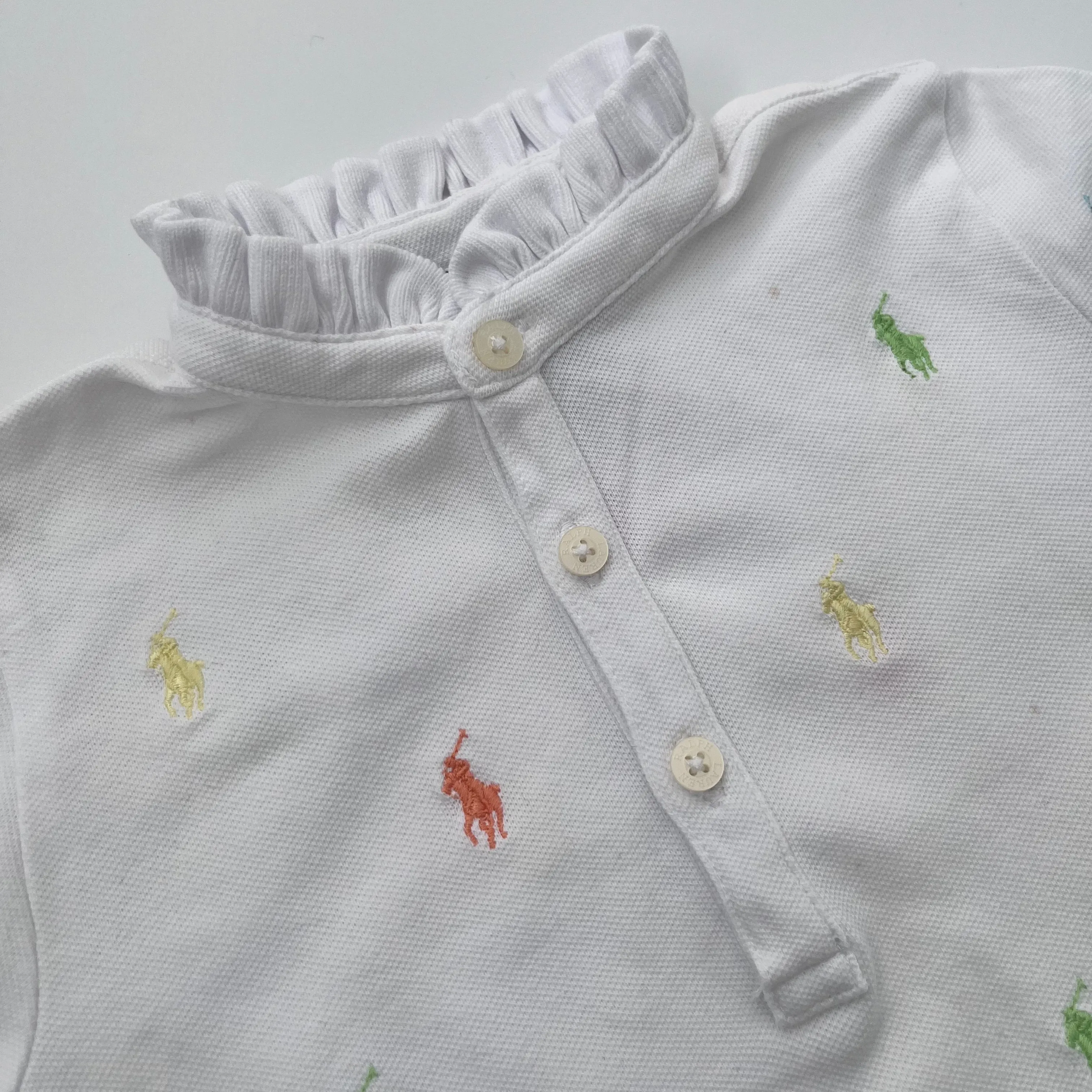 Ralph Lauren White Short Sleeve Polo Shirt: 5 Years