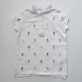 Ralph Lauren White Short Sleeve Polo Shirt: 5 Years