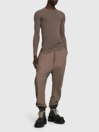 RICK OWENS  |Crew Neck Silk Long Sleeves Plain Long Sleeve T-shirt