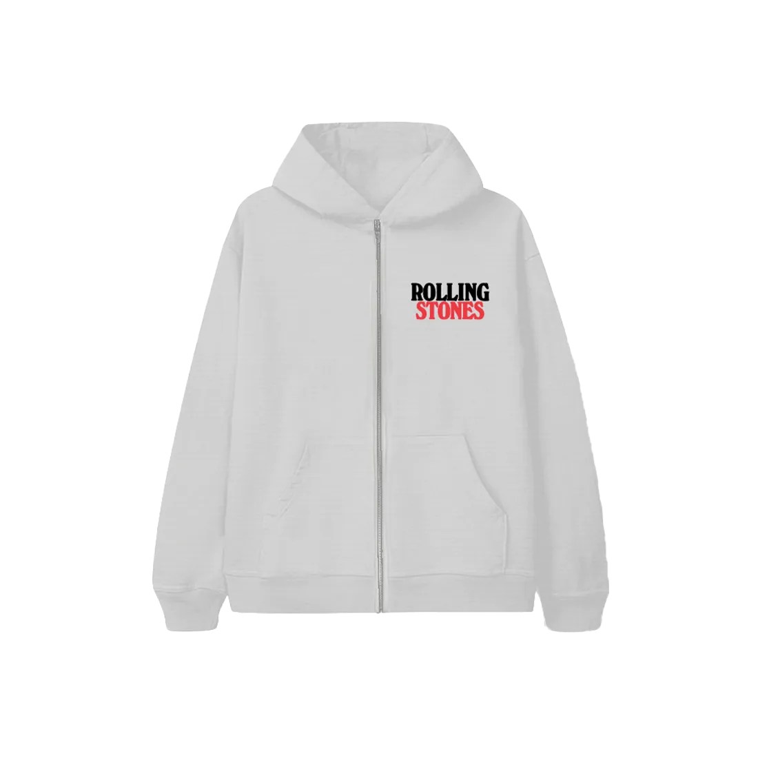 Rolling Stones Licks Ash Grey Zip Hoodie