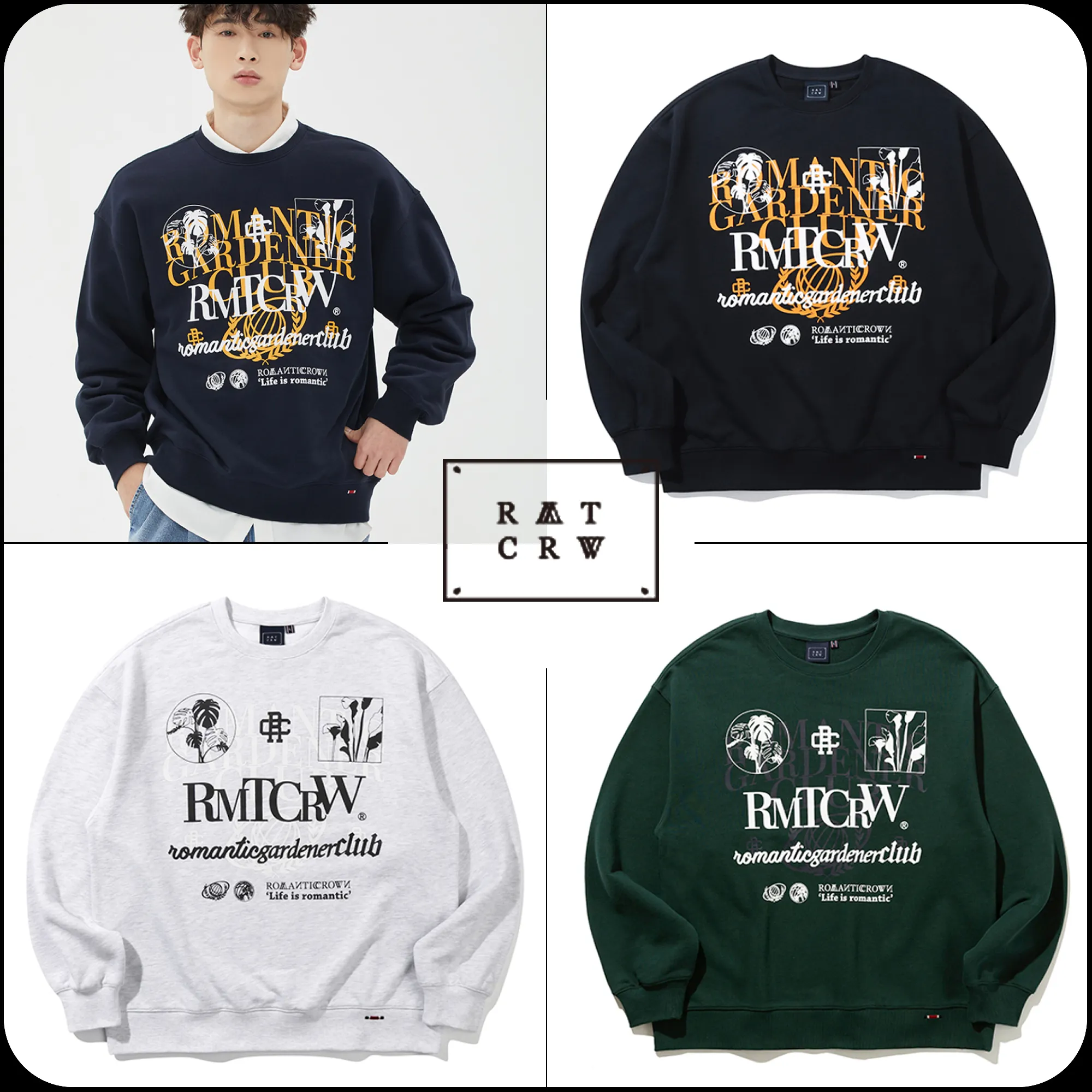 ROMANTIC CROWN  |Unisex Street Style Long Sleeves Sweatshirts