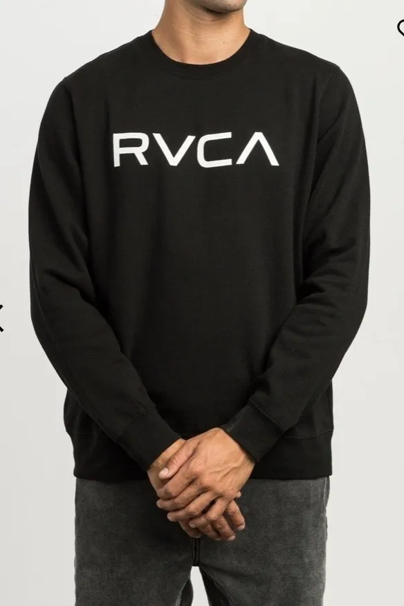 RVCA  |Crew Neck Pullovers Long Sleeves Cotton Logo Sweatshirts