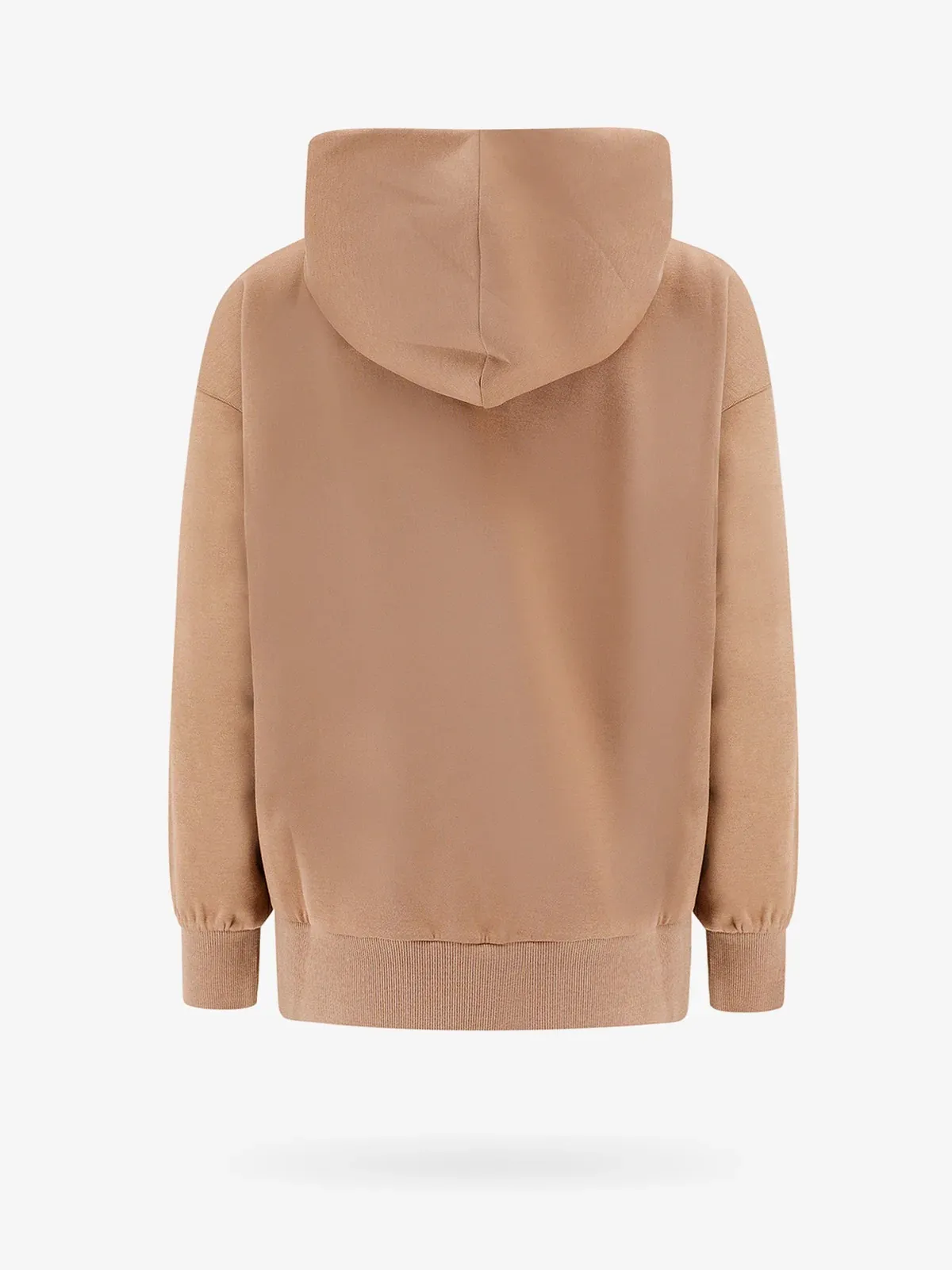 S Max Mara  |Rib Long Sleeves Plain Cotton Logo Hoodies & Sweatshirts