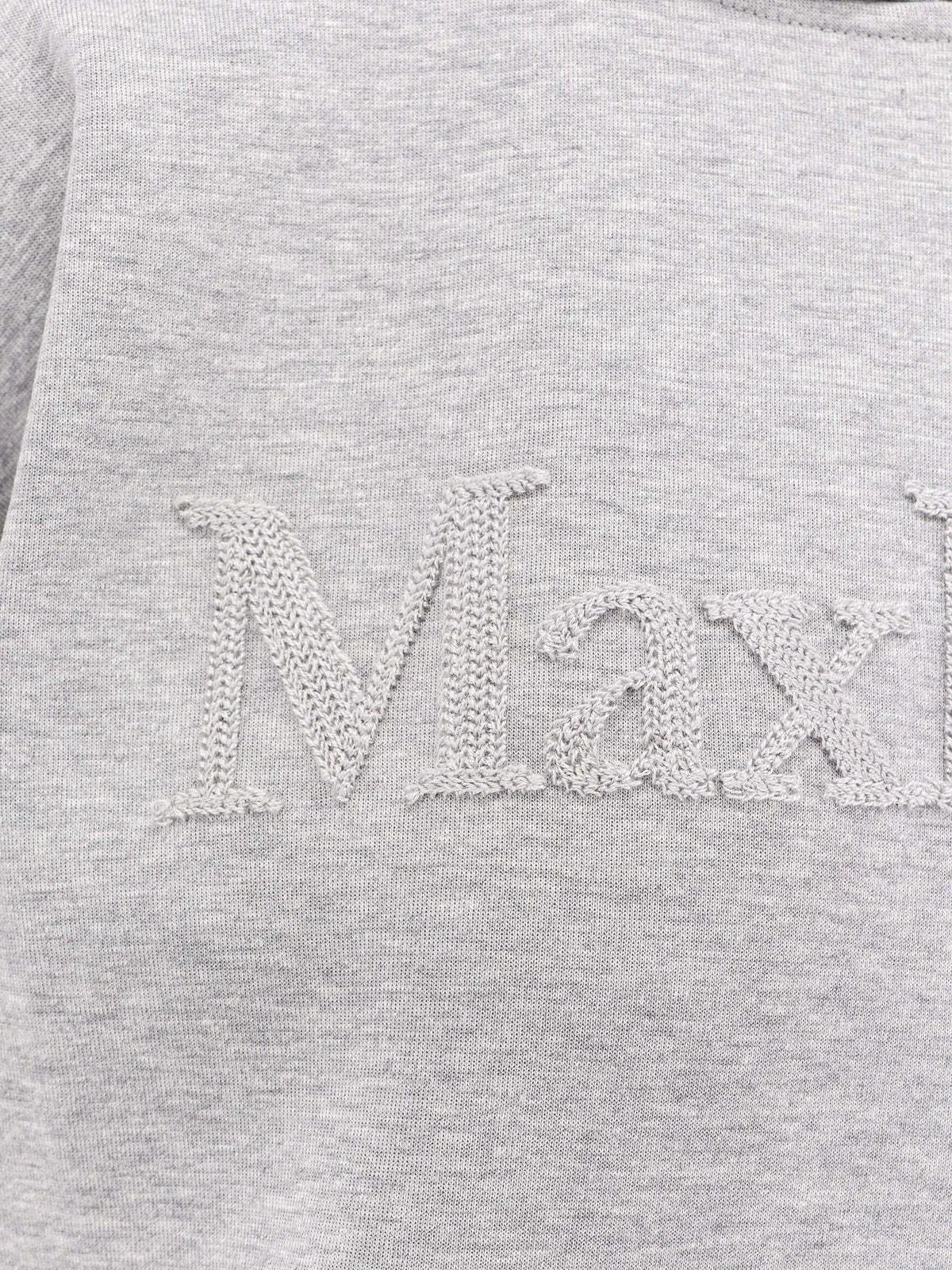 S Max Mara  |Rib Long Sleeves Plain Cotton Logo Hoodies & Sweatshirts