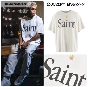 Saint Mxxxxxx  |Pullovers Unisex Street Style Cotton Logo T-Shirts