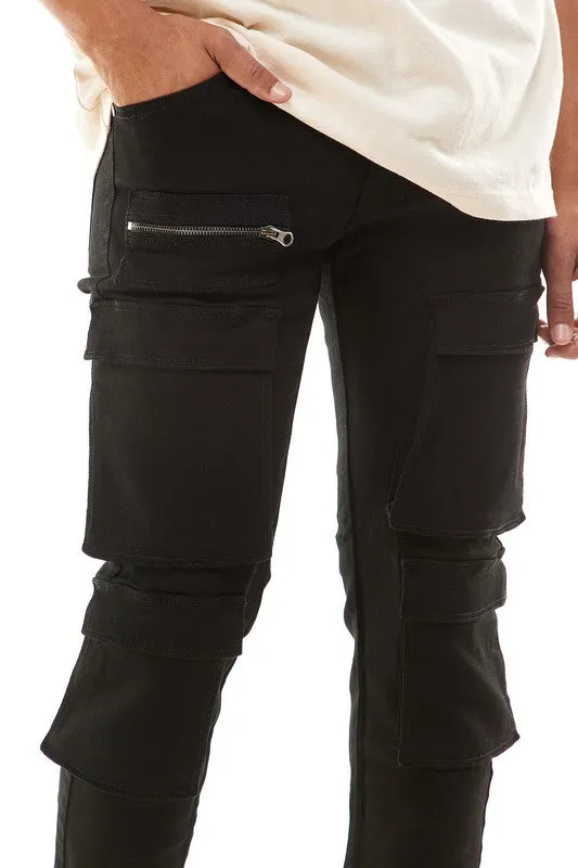 Skinny Double Cargo Pants