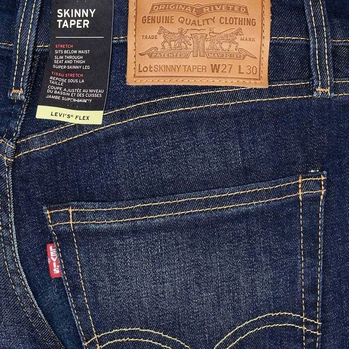 SKINNY TAPER JEANS Uomo Dark denim