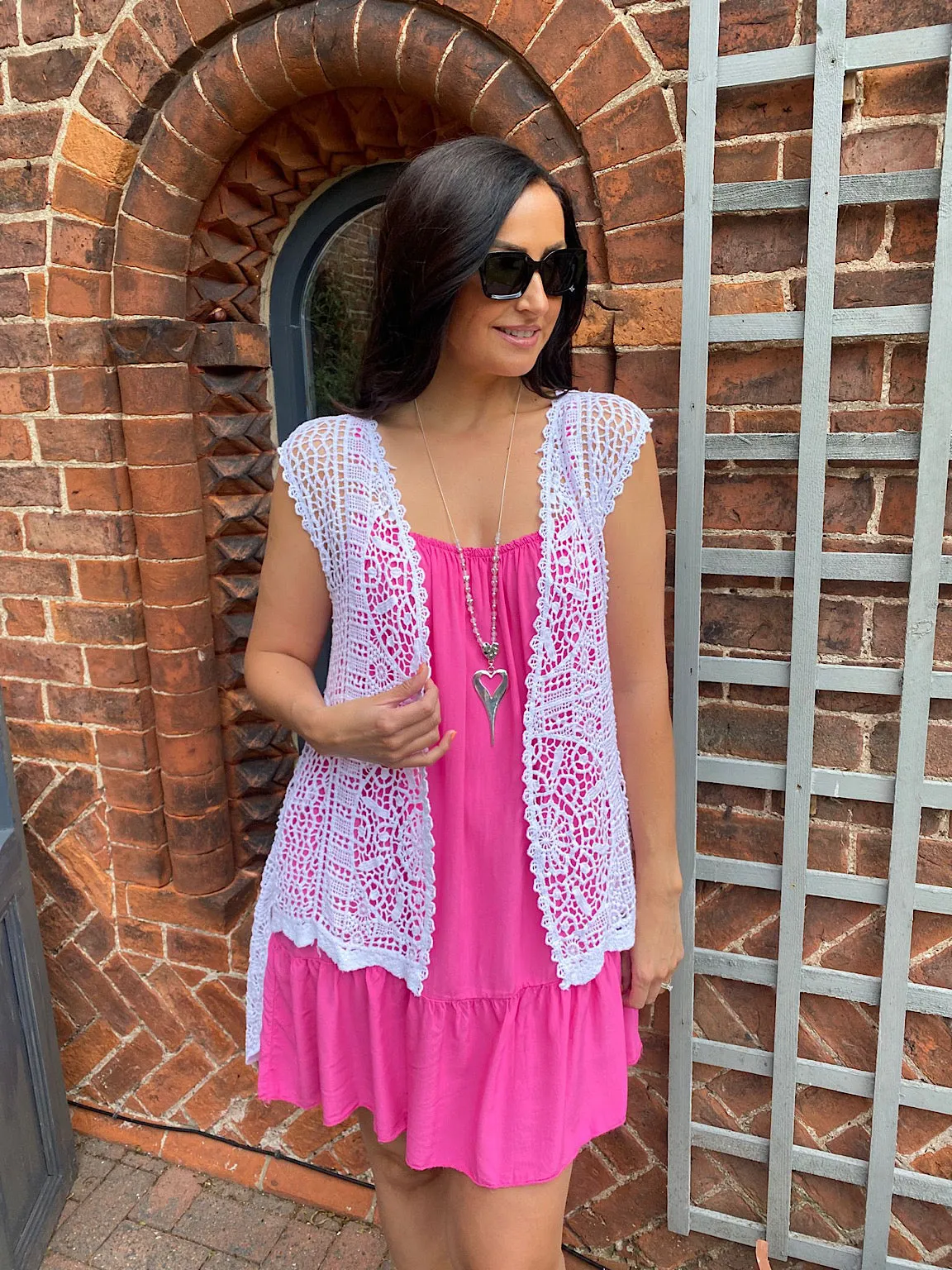 Sleeveless Crochet Cardigan Debbie