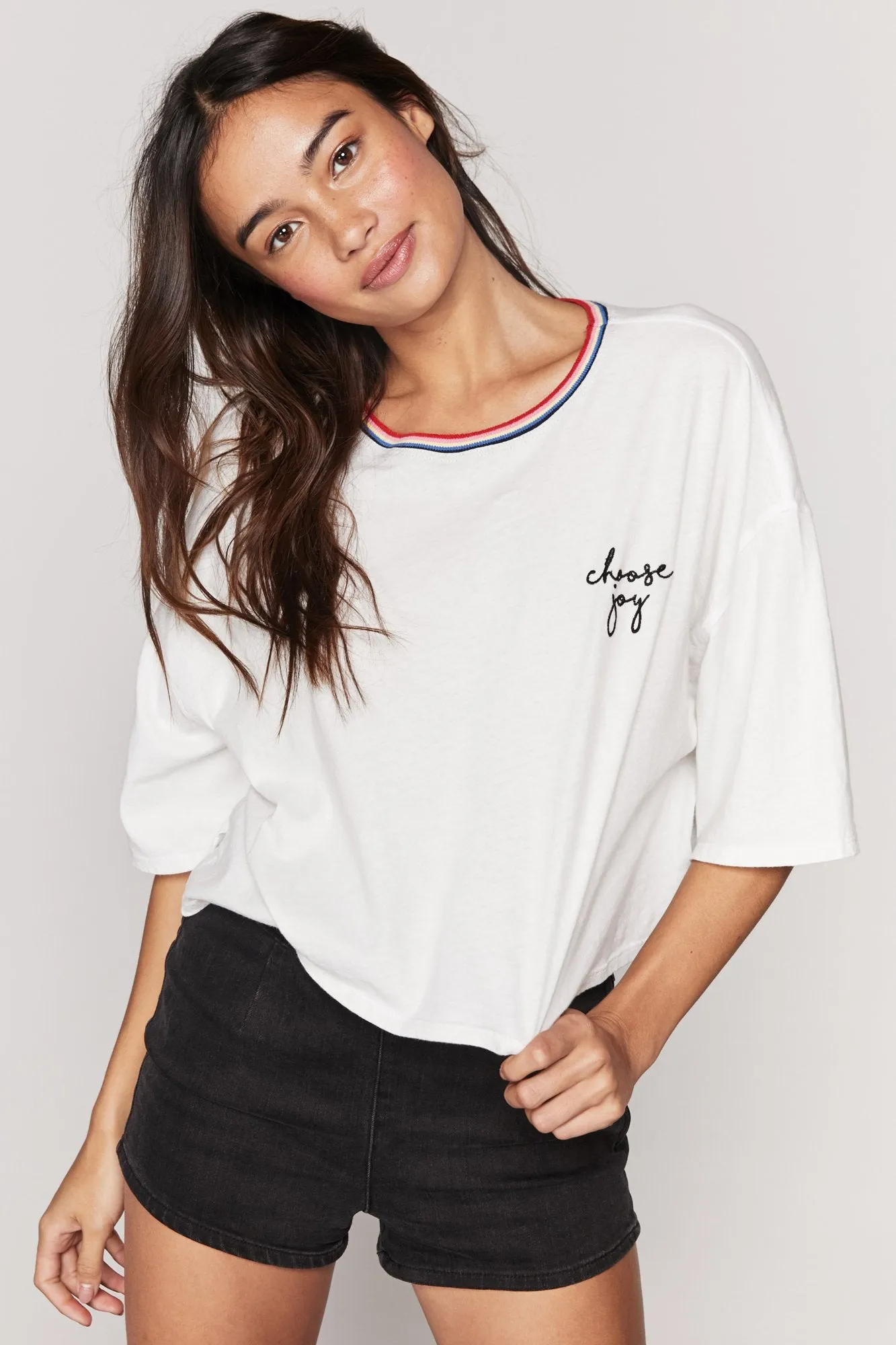 Spiritual Gangster Choose Joy Sessions Crop Tee