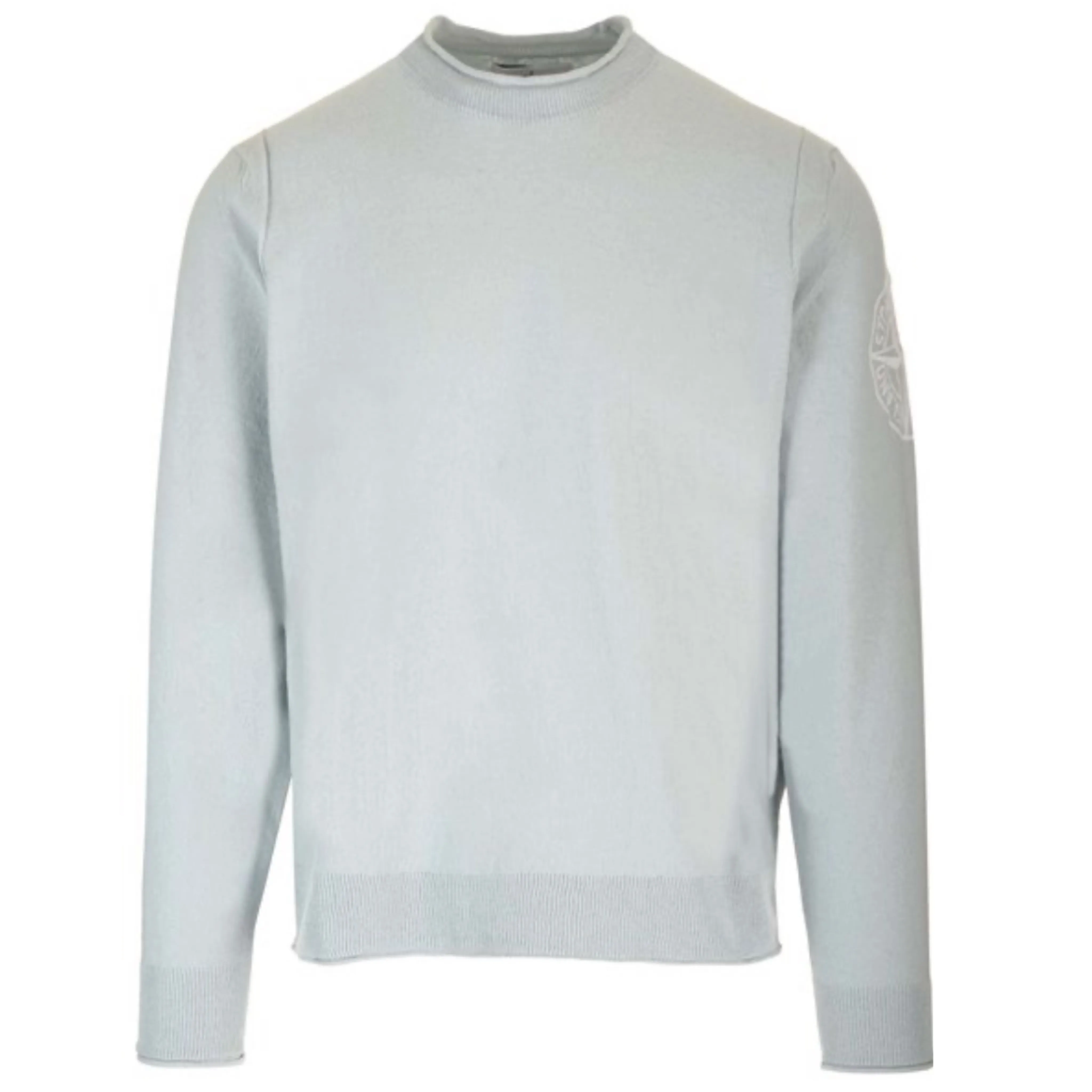 STONE ISLAND  |Crew Neck Long Sleeves Plain Logos on the Sleeves Logo