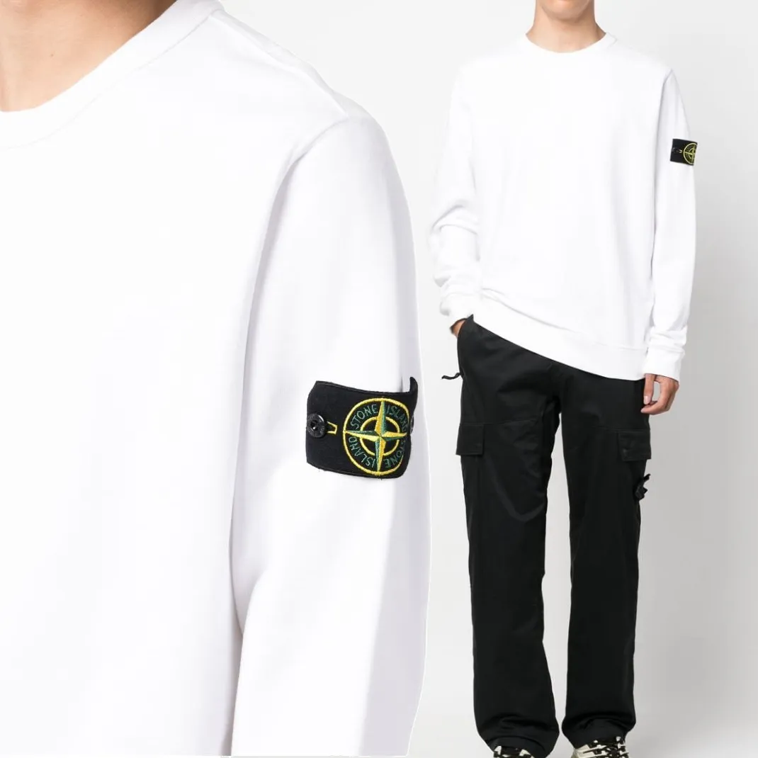 STONE ISLAND  |Crew Neck Pullovers Unisex Long Sleeves Cotton Logo