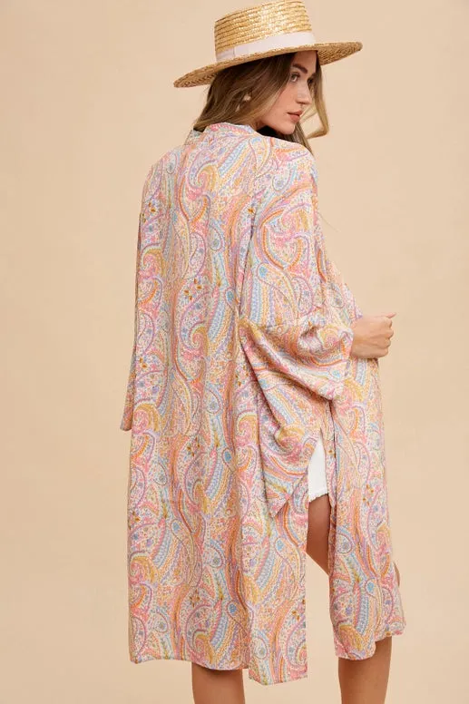 Sunny Paisley Kimono Cardigan