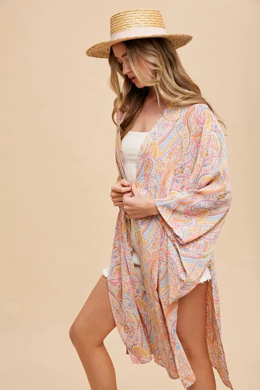 Sunny Paisley Kimono Cardigan