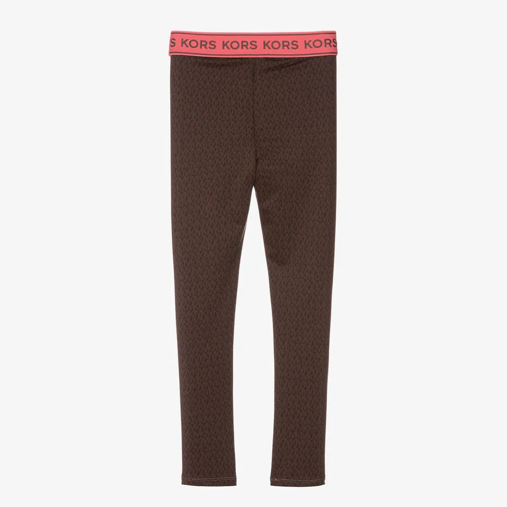 Teen Girls Brown Leggings