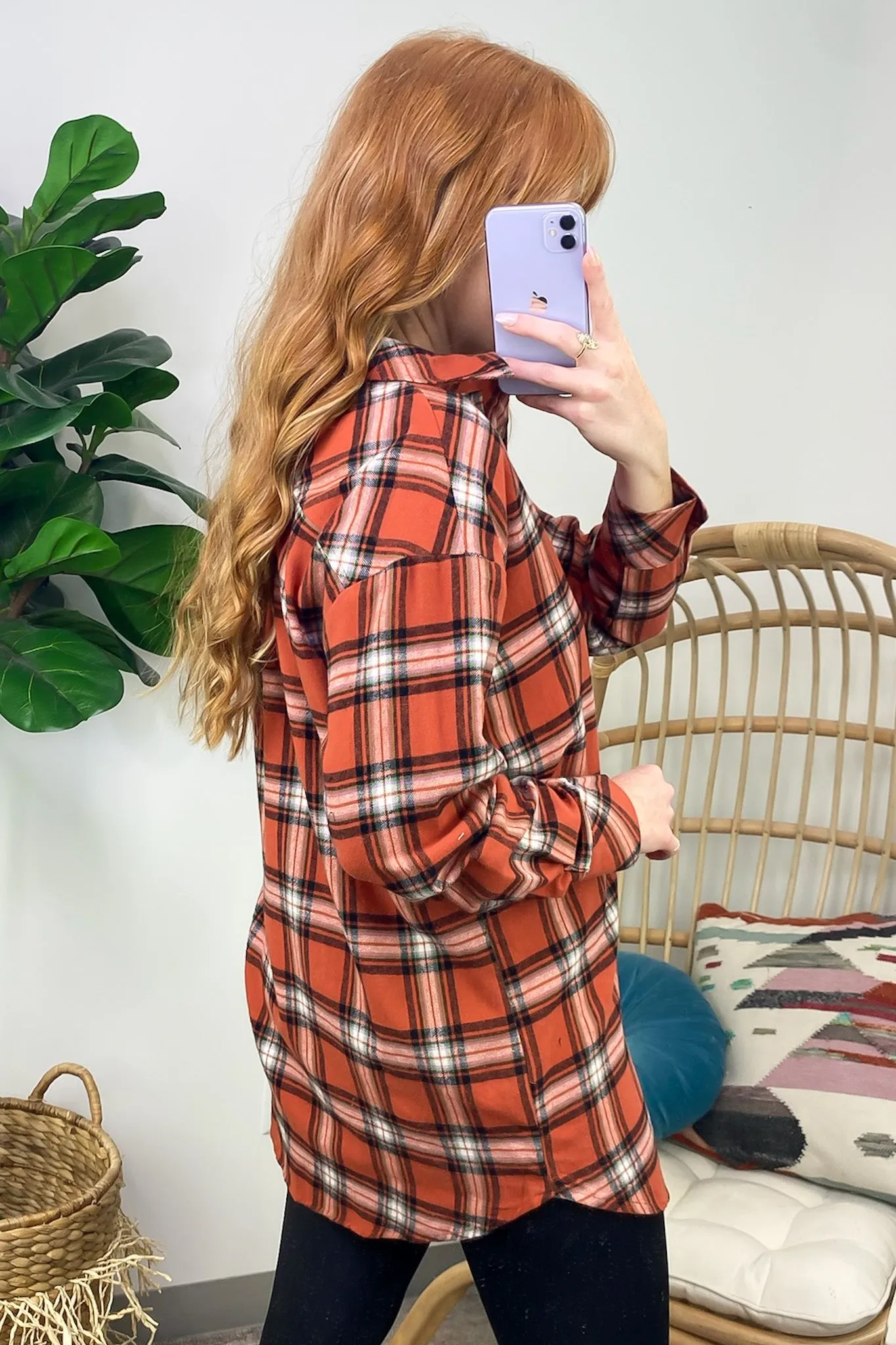 Tenya Oversized Plaid Button Down - FINAL SALE