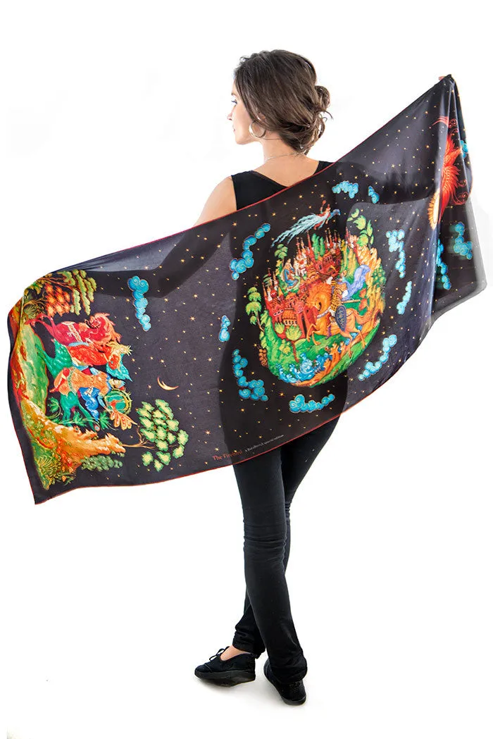 The Firebird, soft viscose scarf/wrap.