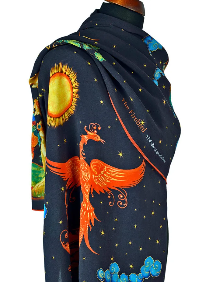 The Firebird, soft viscose scarf/wrap.