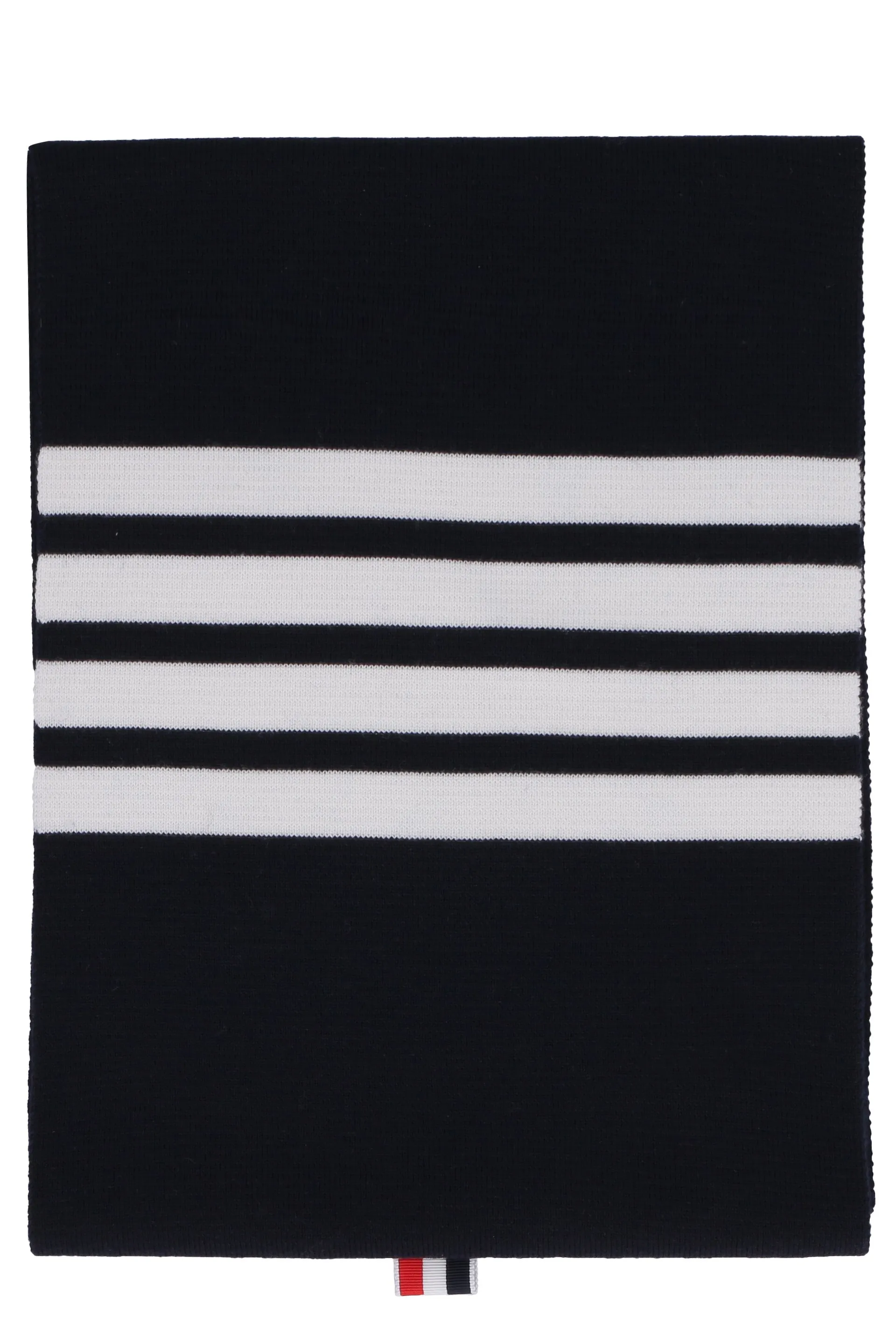 Thom Browne Milano Striped Knitted Scarf