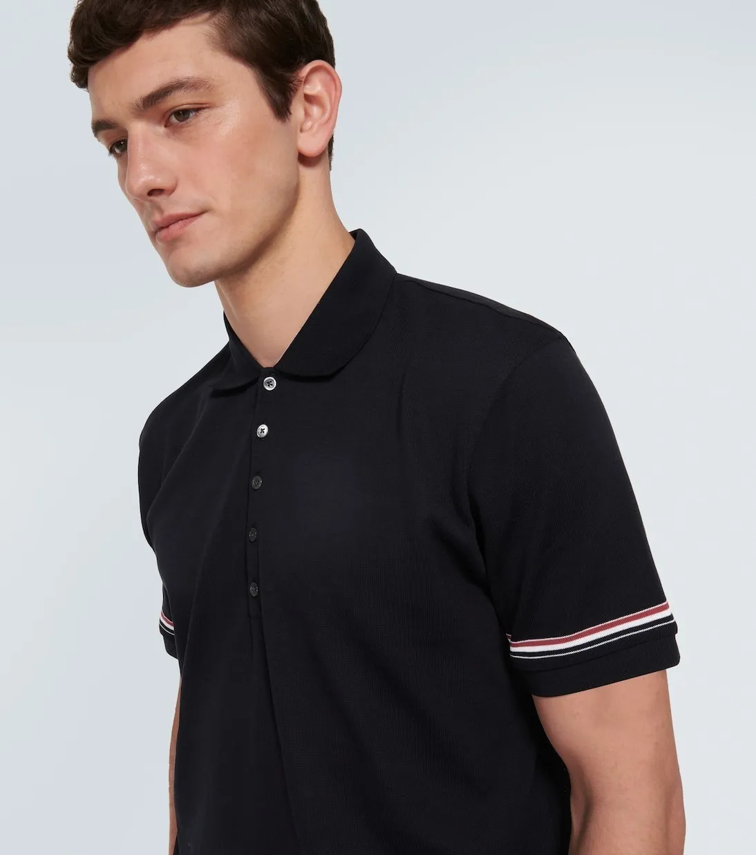 THOM BROWNE  |Pullovers Stripes Plain Cotton Short Sleeves Logo Designers