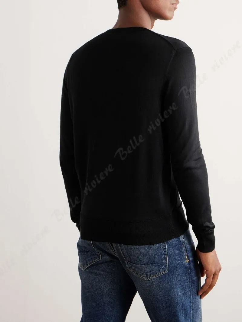 TOM FORD  |Silk Long Sleeves Plain Long Sleeve T-shirt Designers