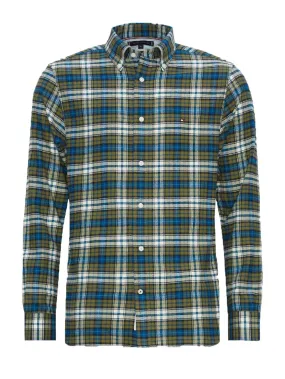 Tommy Hilfiger Camicia Uomo Brushed Tommy Tartan S Shirt Mw0mw32890 Verde